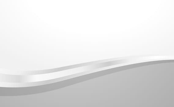 White vector background with wavy lines and dots - illustration
