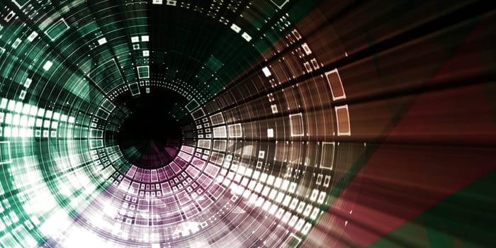 Medical Science and Futuristic Technology Concept Abstract