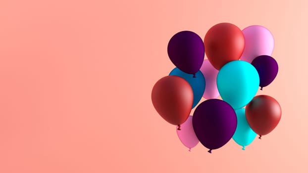 Creative Balloon Abstract as an Indoor Celebration Background
