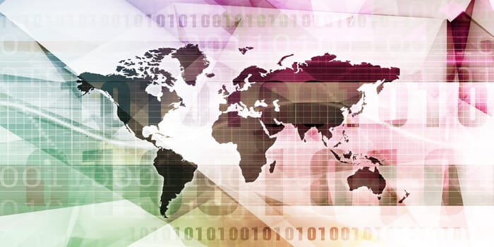 Worldwide Marketing Platform for Advertizing Industry Concept