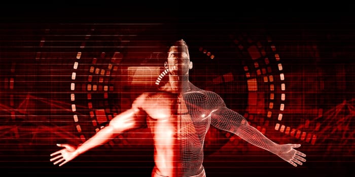 Digital Background with Abstract Futuristic Technology Concept