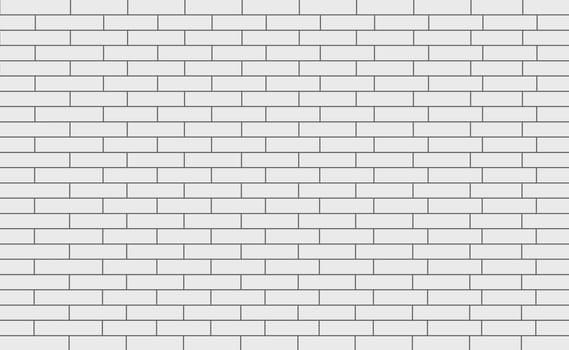 Realistic wall background, new white brickwork - Vector illustration