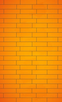 Realistic background wall, new yellow brickwork - Vector illustration