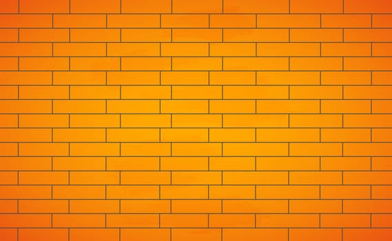 Realistic background wall, new yellow brickwork - Vector illustration