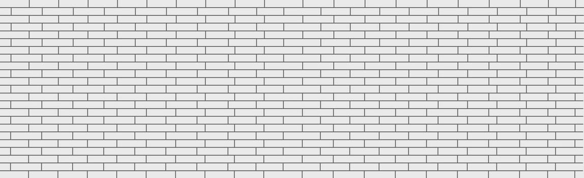 Realistic wall background, new white brickwork - Vector illustration