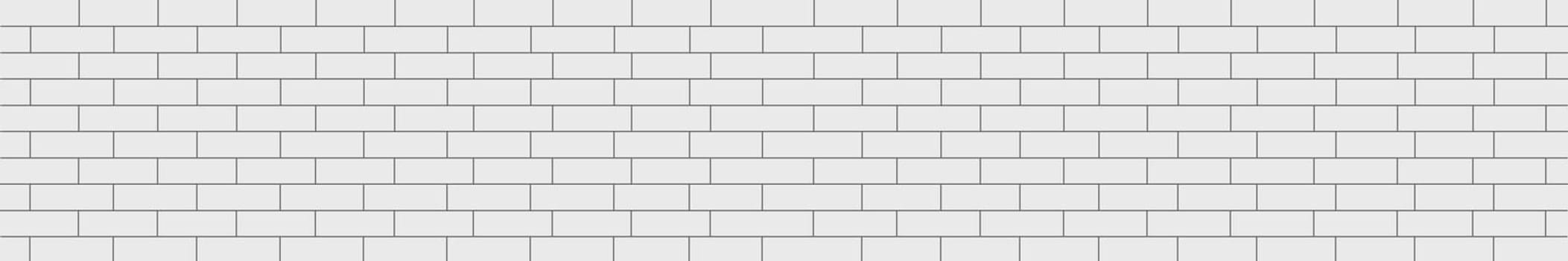Realistic wall background, new white brickwork - Vector illustration