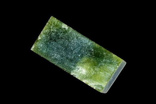 jadeite gemstone on a white background