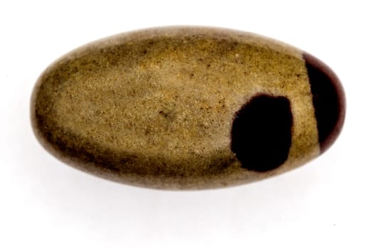 Shiva Lingam stone on a white background