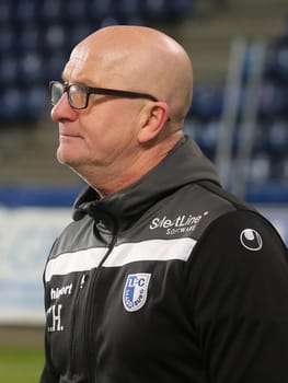 Cheftrainer Thomas Hoßmang 1.FC Magdeburg DFB 3.Liga Saison 2020-21