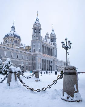 the great historic filomena snowfall in Madrid