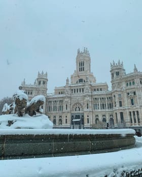 the great historic filomena snowfall in Madrid