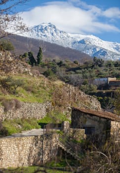Hervas hamlet northern view, Ambroz Valley village. Caceres, Extremadura, Spain