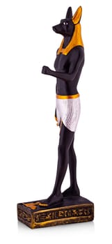 Egyptian ancient art Anubis Sculpture Figurine Statue on white background