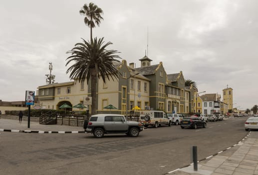 street with buildings in the Namibian port city of Swakopmund