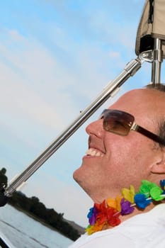 Close-up of a mature man smiling