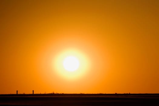 Sunset over a landscape