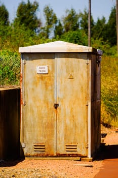 Close-up of an electricity box