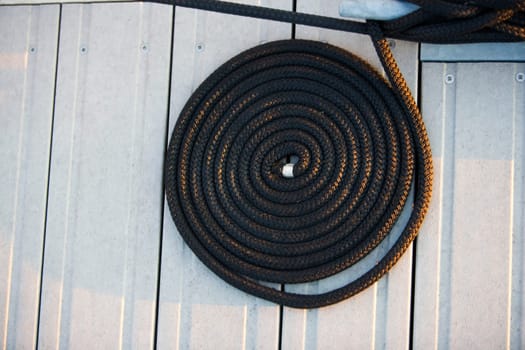Close-up of a coiled rope