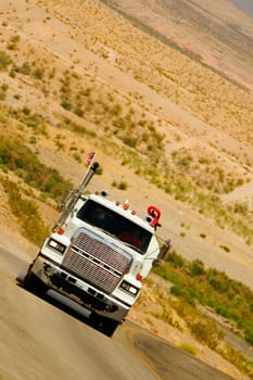 Truck moving on the road, Las Vegas, Nevada, USA