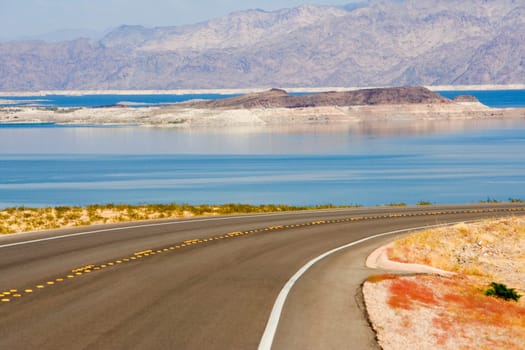 Road along the sea, Las Vegas, Nevada, USA