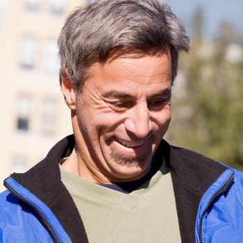 Close-up of a mature man smiling