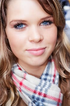 Portrait of a teenage girl smiling