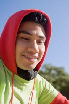 Close-up of a young man smiling