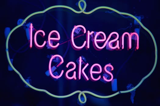 Close-up of a lit neon sign