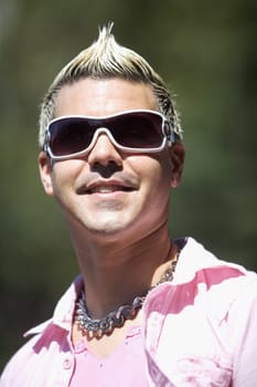 Close-up of a mid adult man smiling