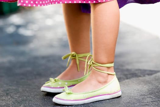 Low section view of a girl
