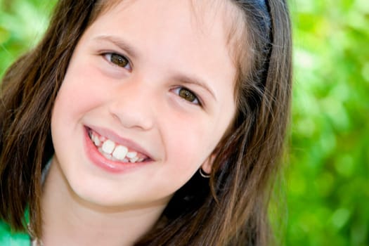 Portrait of a girl smiling
