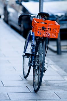 Crate on a bicycle