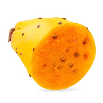 Isolated opuntia fruits with shadow for packaging and advertisement. Full depth of field. Clip art image for package design.