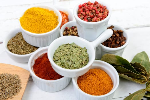 assortment of Indian spices