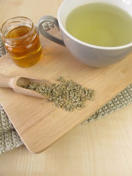 Green coffee with honey