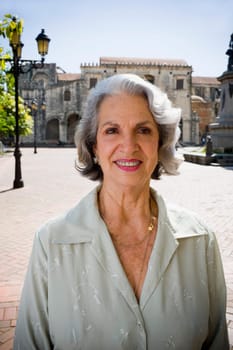 Portrait of a senior woman smiling, Santo Domingo, Dominican Republic