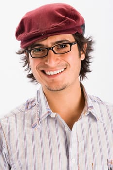 Studio portrait of young man