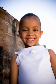 Portrait of a girl smiling, Santo Domingo, Dominican Republic