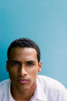 Portrait of a young man looking serious