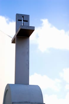 Low angle view of a cross