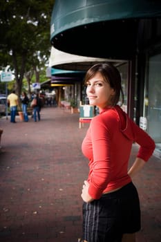 Young woman wearing exercise clothing