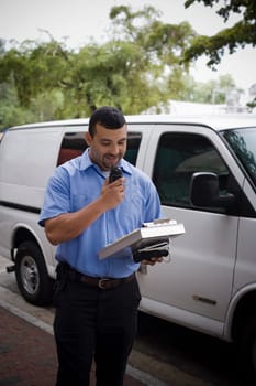 Cable man working outdoors