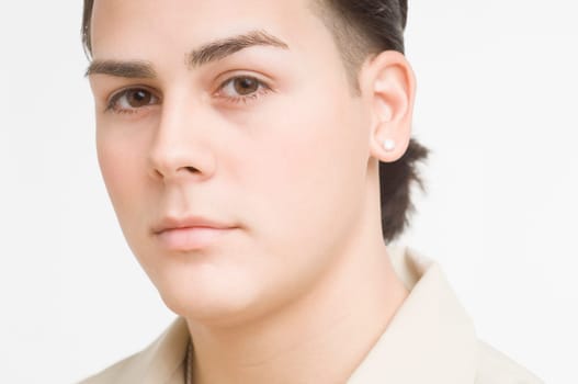 Young man looking at camera