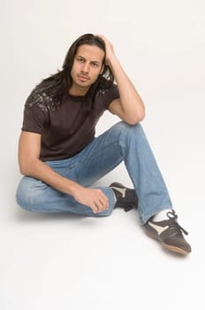 Young man looking at camera