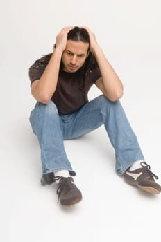 Young man looking at camera