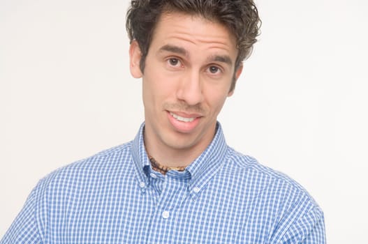 Young man looking at camera