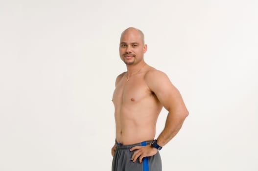 Portrait of man with athletic build