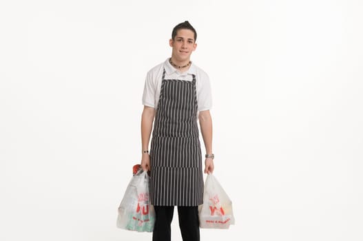 Portrait of food delivery person