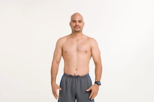 Portrait of man with athletic build