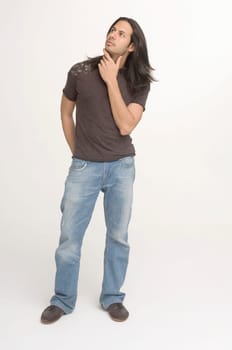 Young man gesturing